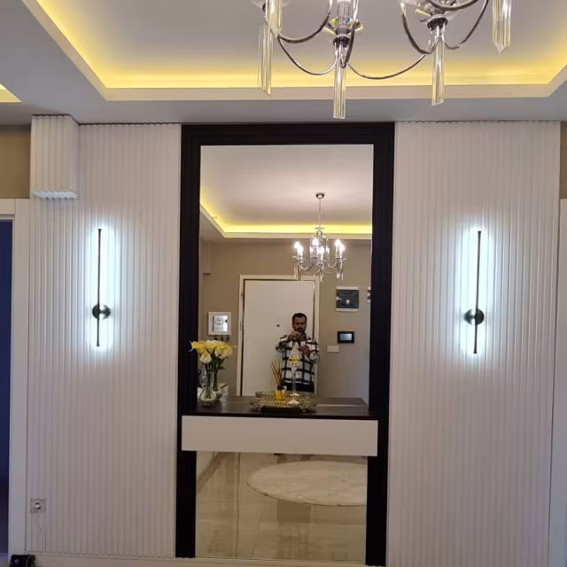 Boy Aynalı Çıta Panelli Antre Tasarımı uygulama görseli